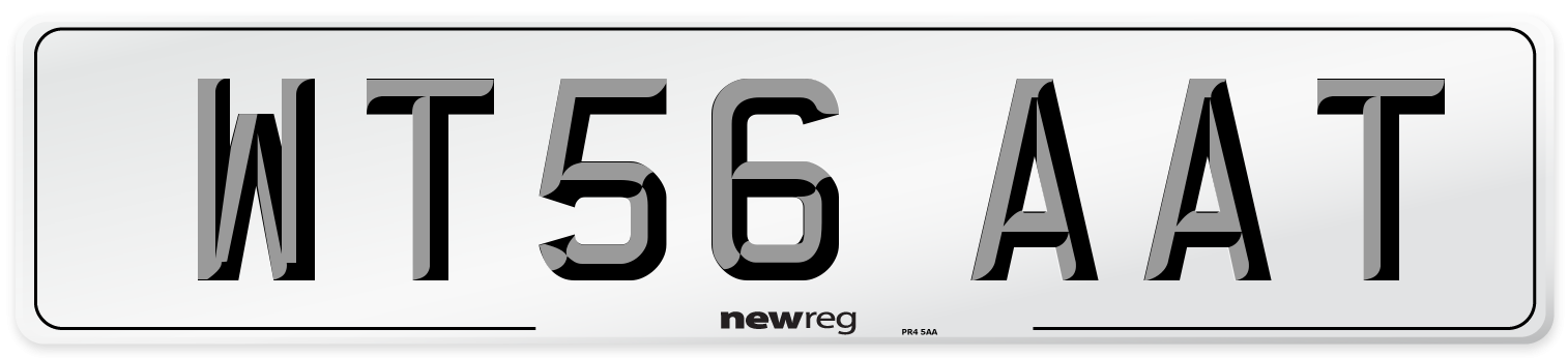 WT56 AAT Number Plate from New Reg